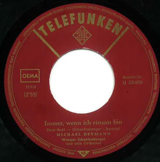 Michael Heymann : Wenn Mir Die Welt Noch Was Beßres Bieten Kann  / Immer, Wenn Ich Einsam Bin   (7", Single)