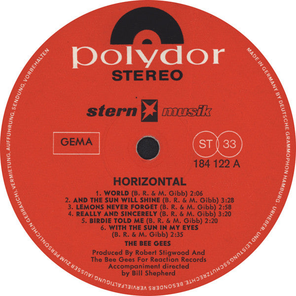 Bee Gees : Horizontal (LP, Album)