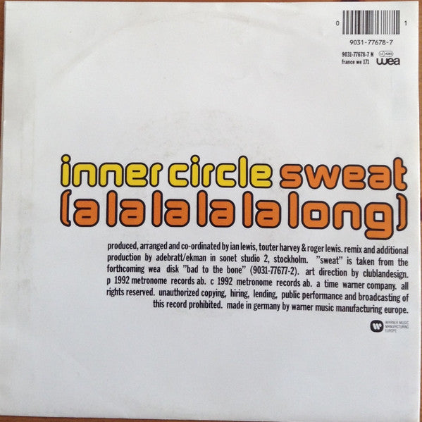 Inner Circle : Sweat (A La La La La Long) (7", Single, Sol)