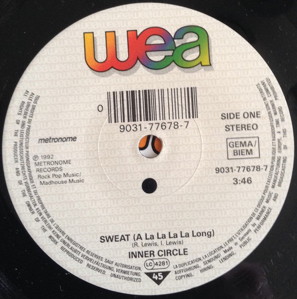 Inner Circle : Sweat (A La La La La Long) (7", Single, Sol)