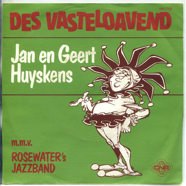 Jan En Geert Huyskens m.m.v. Rosewater's Jazzband : Des Vasteloavend (7", Single)