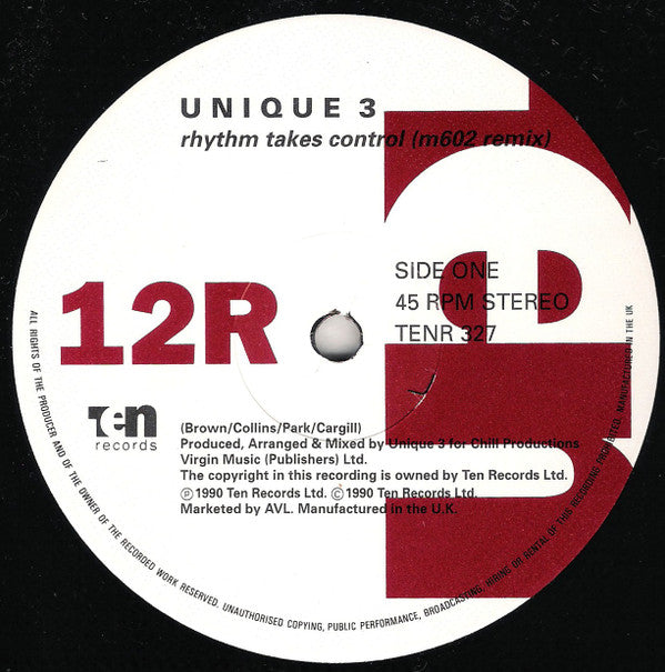 Unique 3 : Rhythm Takes Control (M602 Remix) (12", Single)