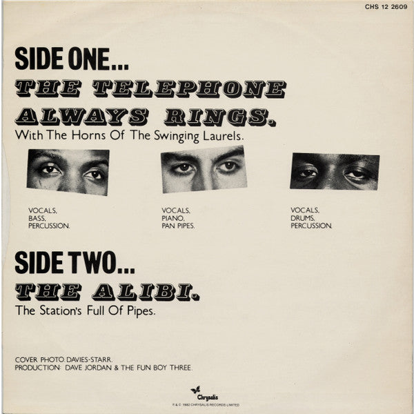 Fun Boy Three : The Telephone Always Rings (Extended Version) (12", Single)