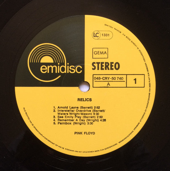 Pink Floyd : Relics (LP, Comp, RE, Dut)