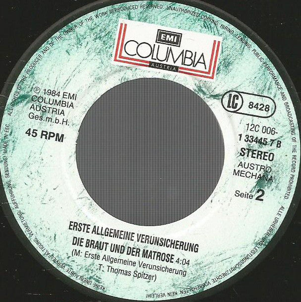 EAV (Erste Allgemeine Verunsicherung) : Kann Denn Schwachsinn Sünde Sein...? (7", Single)