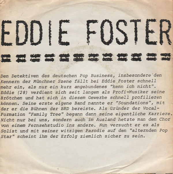 Eddie Foster : Ich Geh' Doch Jedesmal Am Hit Vorbei (7", Single)