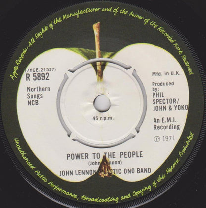 John Lennon / Plastic Ono Band* : Power To The People (7", Single, RE, 4 P)