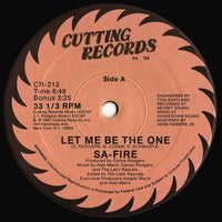 Safire : Let Me Be The One (12", Single)