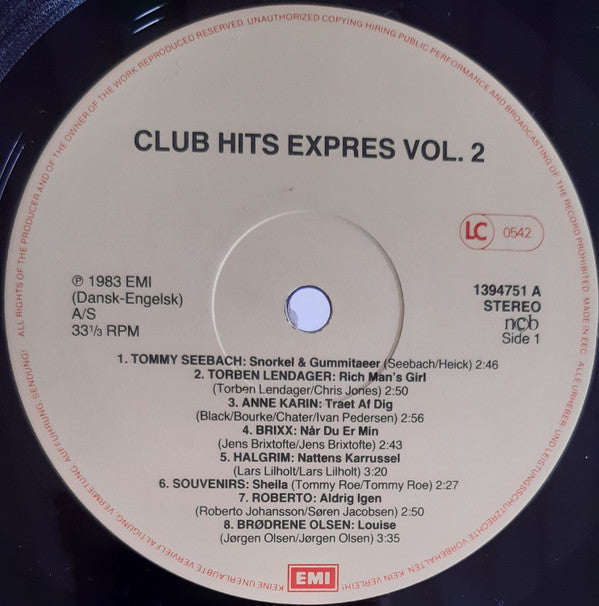 Various : Club Hits Vol. 2 (LP, Comp)