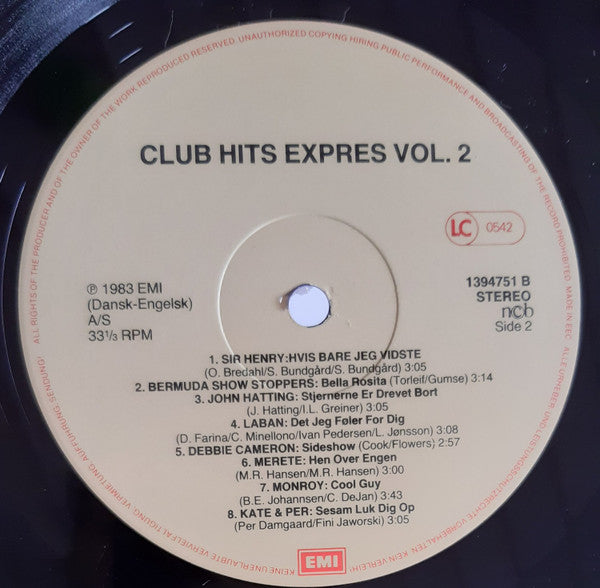 Various : Club Hits Vol. 2 (LP, Comp)