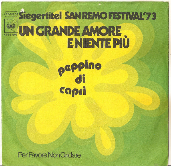 Peppino Di Capri : Un Grande Amore E Niente Più (7", Single)