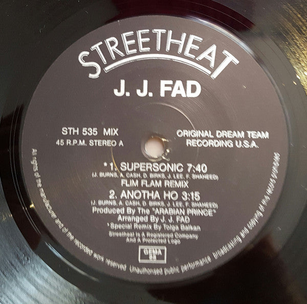 J.J. Fad / The Unknown DJ : Supersonic Remix / Another Hoe / Breakdown (Dance Your Ass Off) (12")