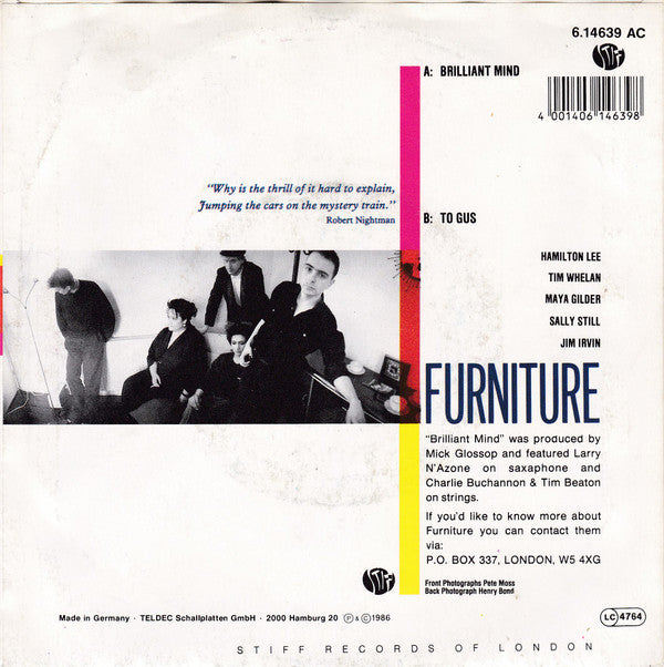 Furniture : Brilliant Mind (7", Single)