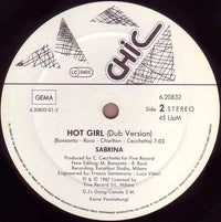 Sabrina : Hot Girl (New Version) (12", Maxi)
