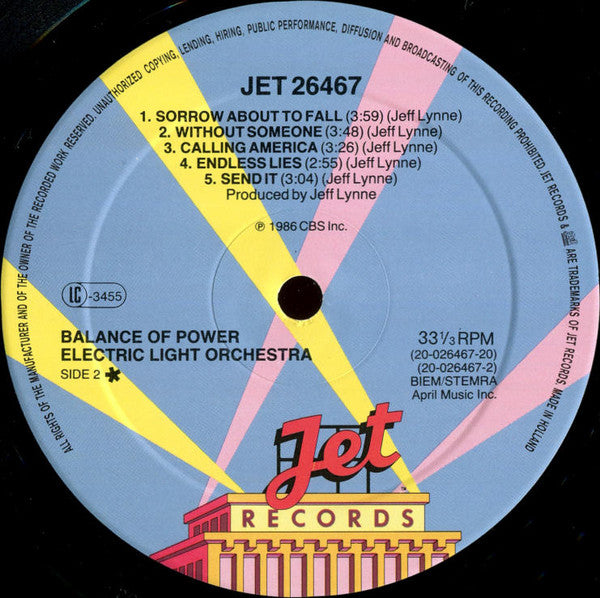 Electric Light Orchestra : Balance Of Power (LP, Album)