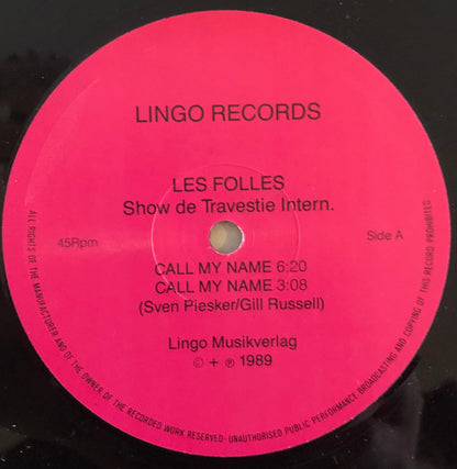Les Folles : Call My Name (12", Maxi)