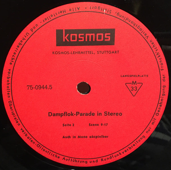Johannes C. Klossek : Dampflok-Parade In Stereo (LP, Album)