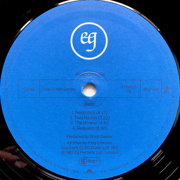King Crimson : Beat (LP, Album)