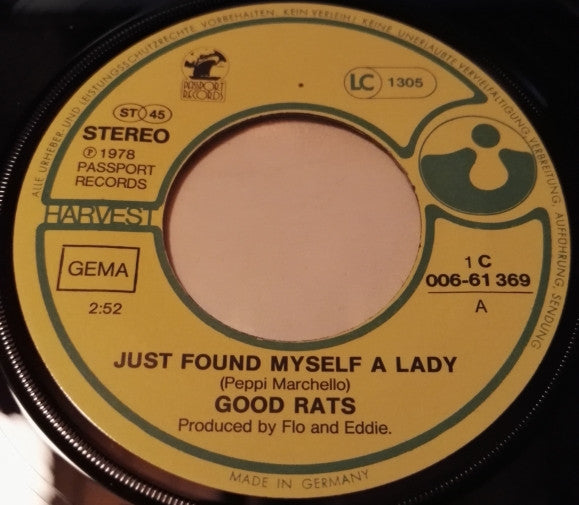 Good Rats : Just Found Me A Lady (7")