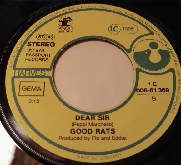 Good Rats : Just Found Me A Lady (7")