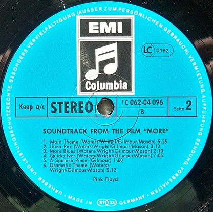 Pink Floyd : Soundtrack From The Film "More" (LP, Album, RE, EMI)
