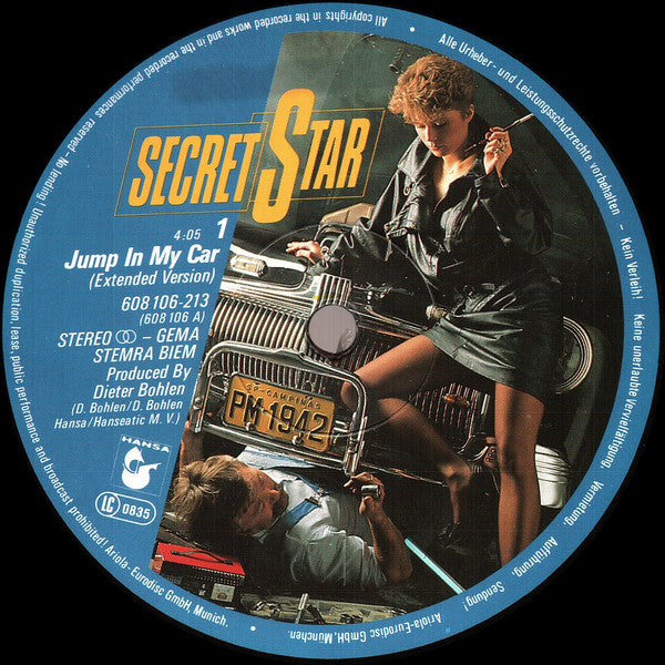 Secret Star : Jump In My Car (12", Maxi)
