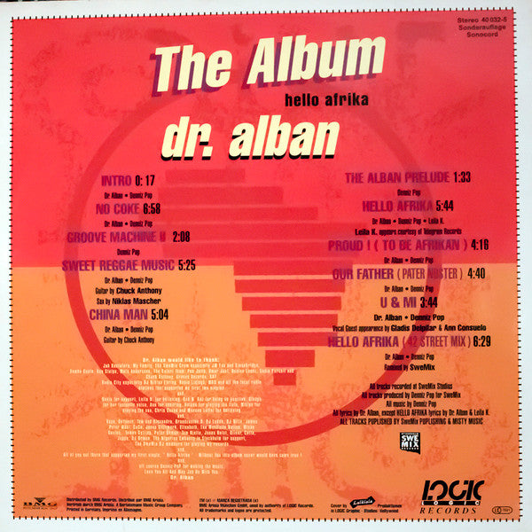 Dr. Alban : Hello Afrika (The Album) (LP, Album)