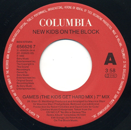 NKOTB* : Games (The Kids Get Hard Mix) (7", Single)