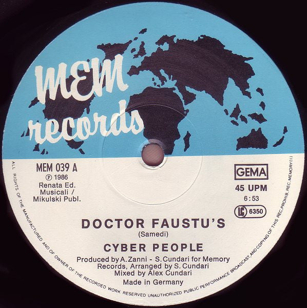 Cyber People : Doctor Faustu's (12")