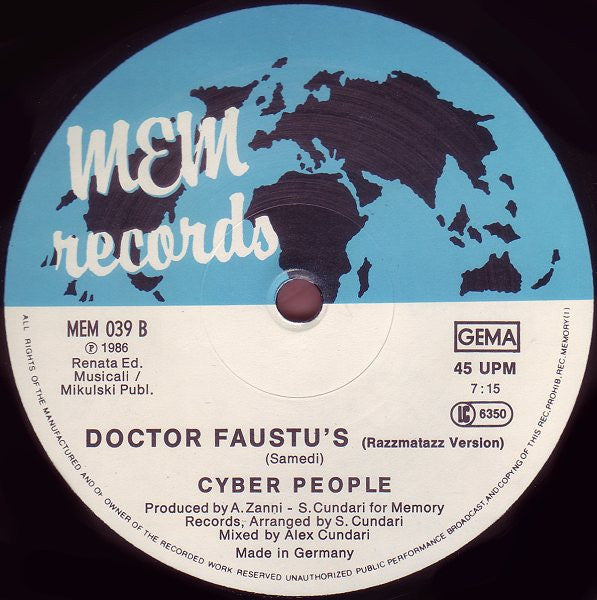 Cyber People : Doctor Faustu's (12")