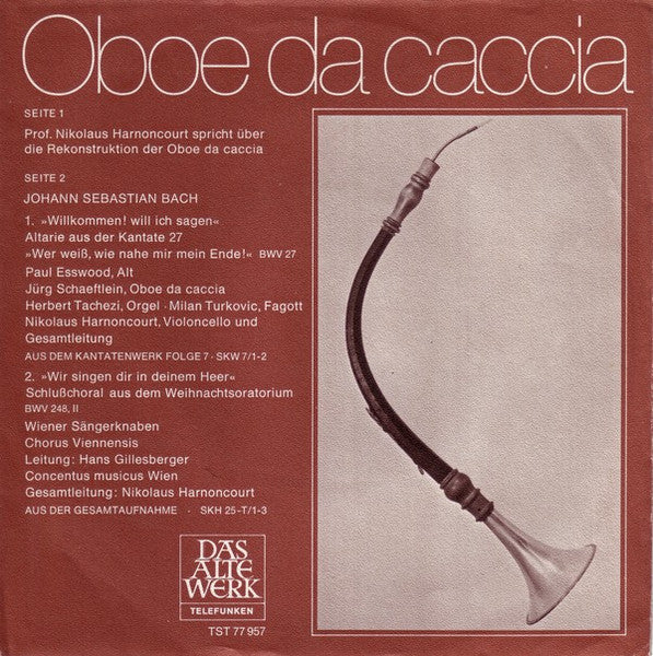Nikolaus Harnoncourt / Johann Sebastian Bach : Oboe Da Caccia (7", EP, Promo)