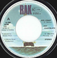 Hot Chocolate : Girl Crazy / Bed Games (7", Single)