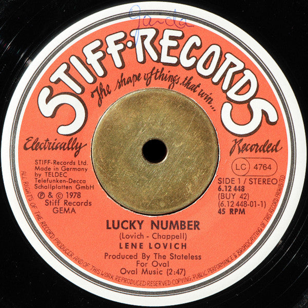 Lene Lovich : Lucky Number (7", Single)