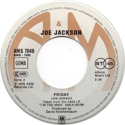 Joe Jackson : It's Different For Girls (7", Single)