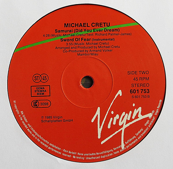 Cretu* : Samurai (English Version) (12", Maxi)