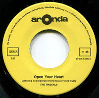 The Rascals (3) : Open Your Heart / St. James Infirmary (7", Single, Mono, Yel)