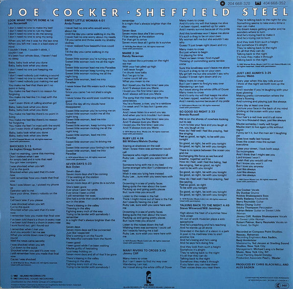 Joe Cocker : Sheffield Steel (LP, Album)