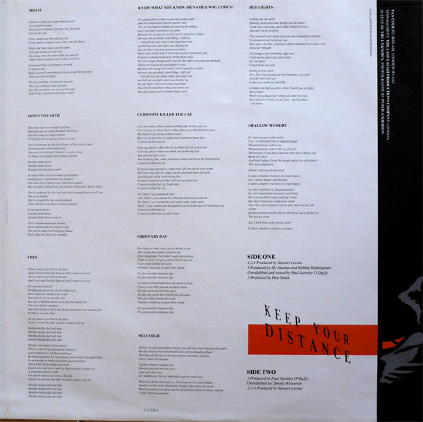 Curiosity Killed The Cat : Keep Your Distance (LP, Album)