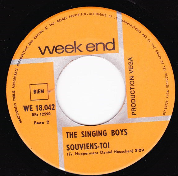 The Singing Boys : Au Revoir Mes Amis (7")