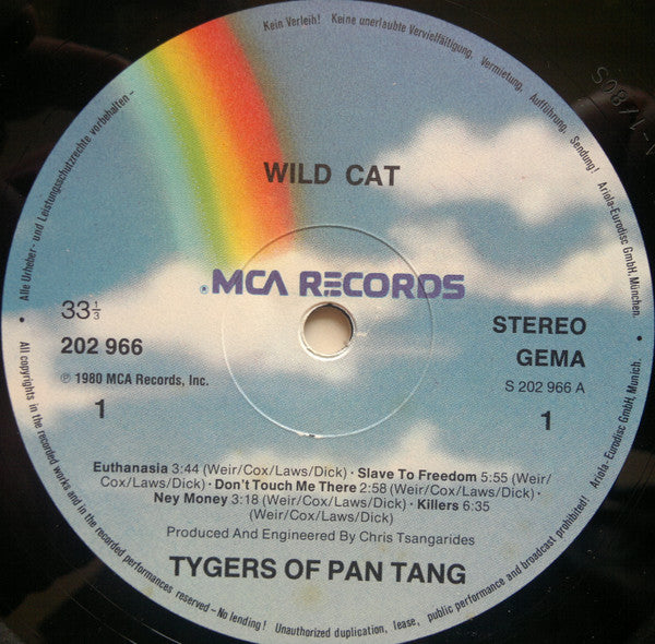 Tygers Of Pan Tang : Wild Cat (LP, Album, RP)