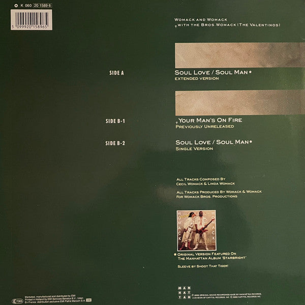 Womack & Womack : Soul Love / Soul Man (Extended Version) (12", Maxi)