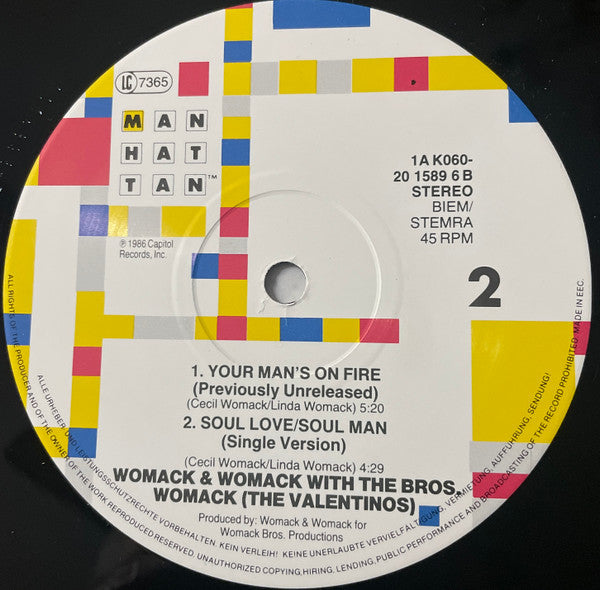 Womack & Womack : Soul Love / Soul Man (Extended Version) (12", Maxi)