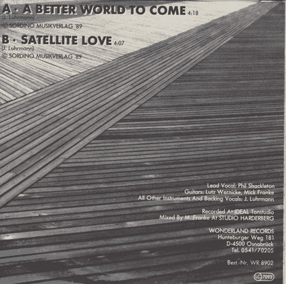Jet Set Jewel : A Better Word To Come / Satellite Love (7", Single)
