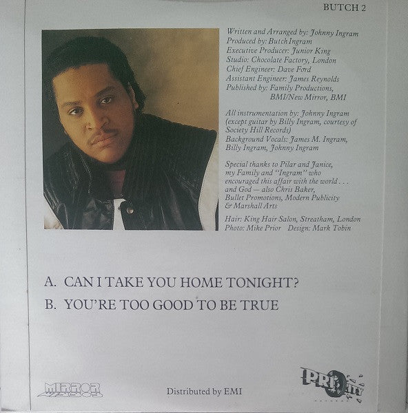 Johnny Ingram* : Can I Take You Home Tonight? (7", Single)