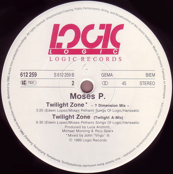 Moses Pelham : Twilight Zone (5th Dimension Remix) (12", Maxi)