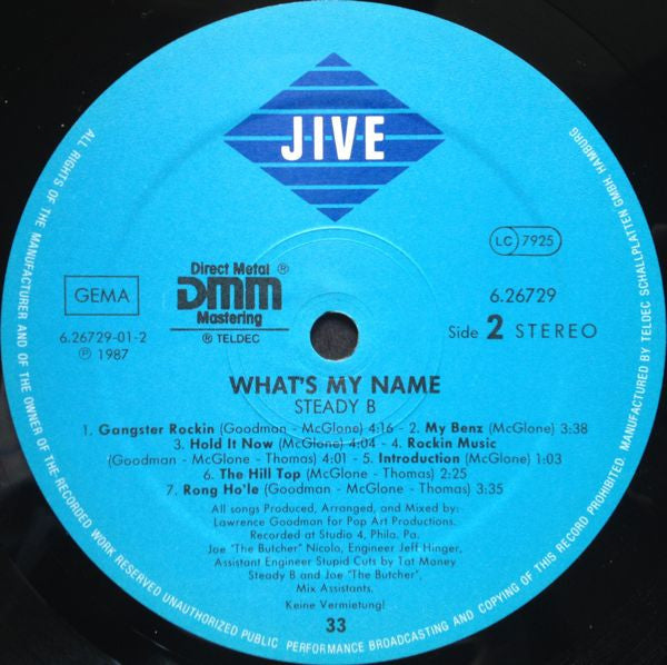 Steady B : What's My Name (LP, Album)