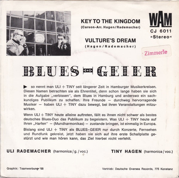 Uli & Tiny : Blues Geier (7", Single)
