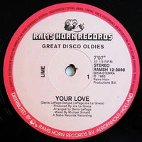 Lime (2) / The Strikers : Your Love / Body Music (Special Disco Re-Mix) (12", RE)