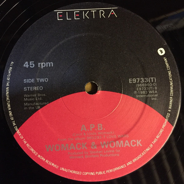 Womack & Womack : Baby I'm Scared Of You (12", Single)