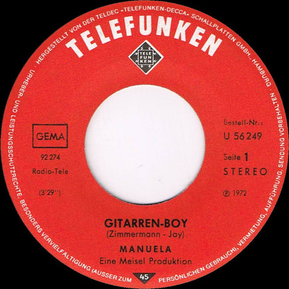 Manuela (5) : Gitarren-Boy / Das Glücklichste Mädchen (7", Single)